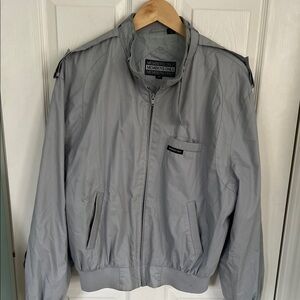 Vintage Members Only Light Gray Windbreaker Jacket Size 44